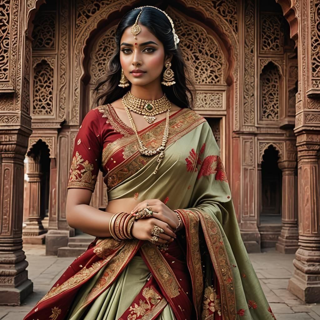 Elegant Indian Women in Traditional Dress