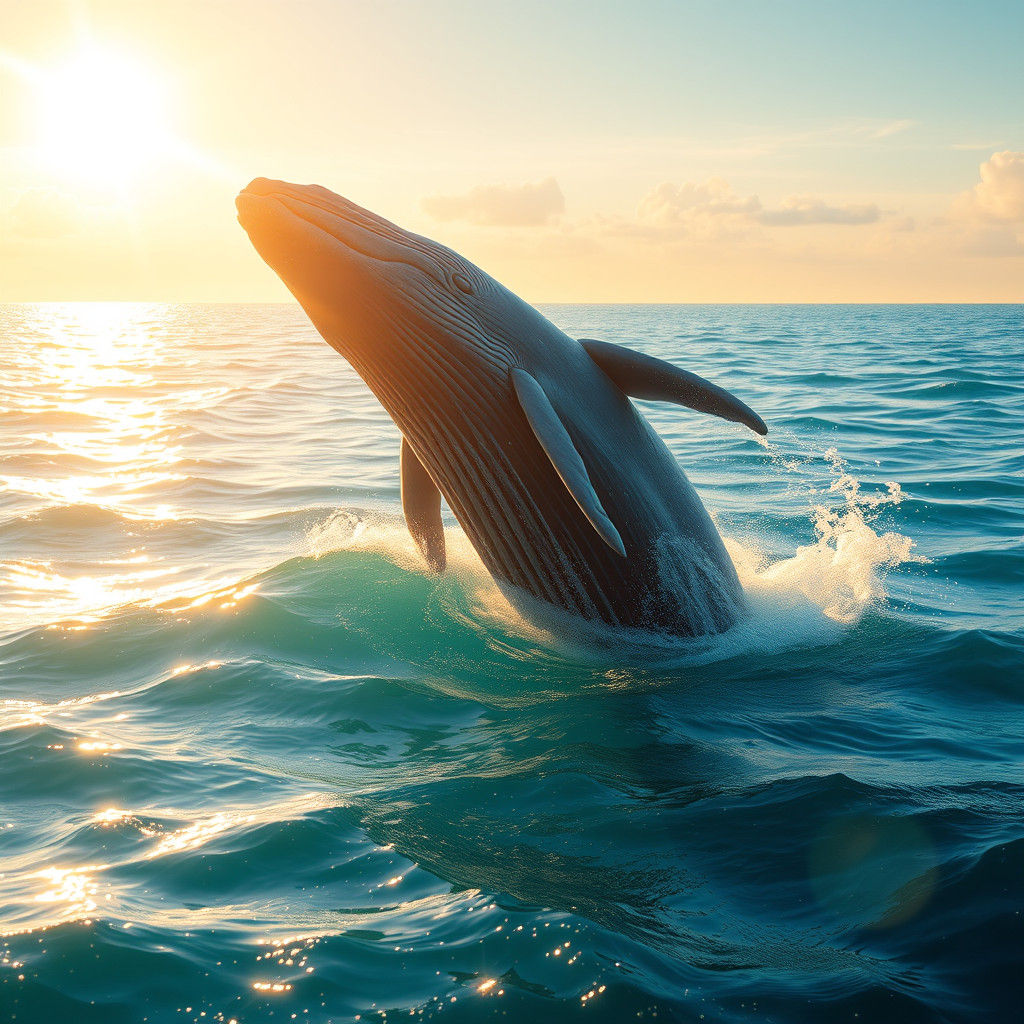 Majestic Whale Breaching: Epic Cinematic Realism