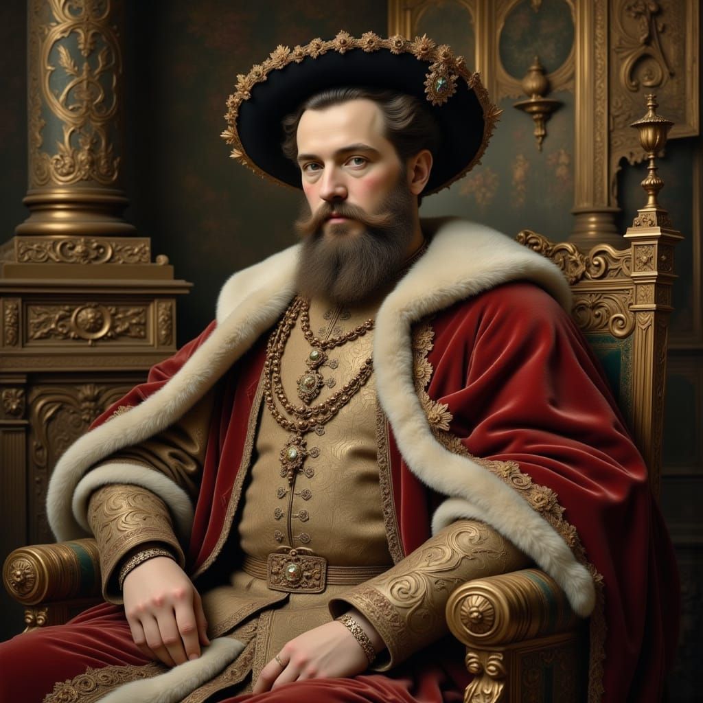 King Francis I Portrait in Renaissance Style
