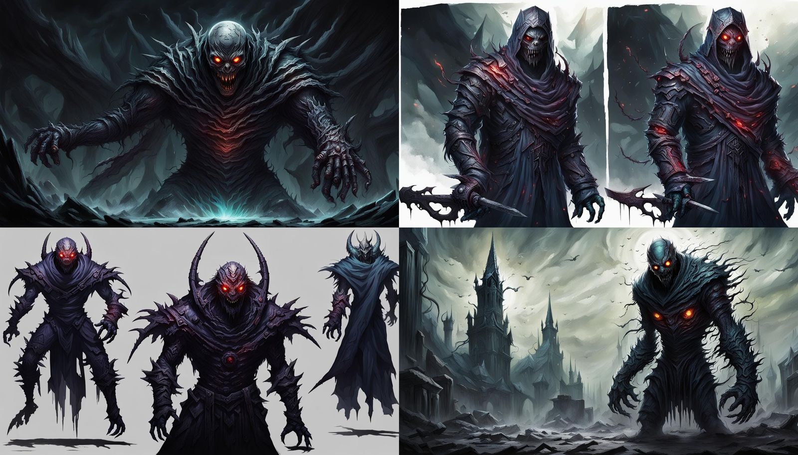 Dark and Tormented Cenobyte in Shadow