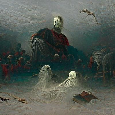 Dark Fantasy Horror Scene in Doré Style