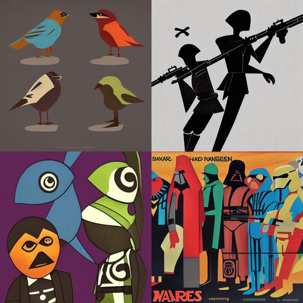 Harlem Renaissance Star Wars Bird Art