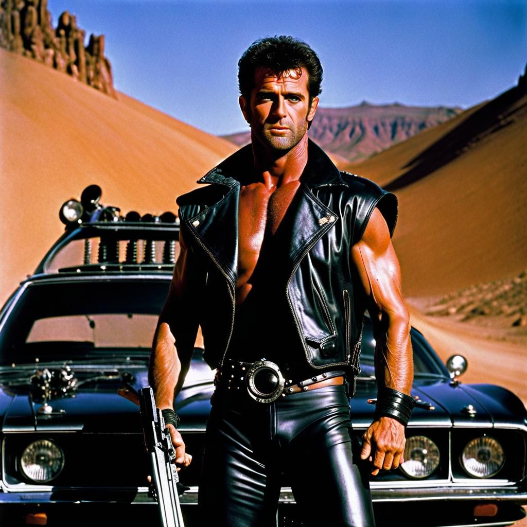 Mel Gibson as Mad Max: Road Warrior Photography