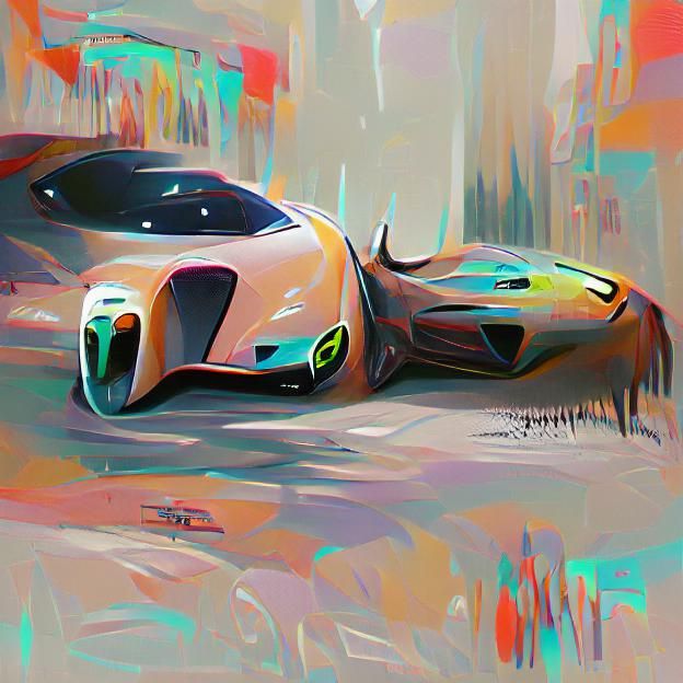 Futuristic Supercar Concept Art in 8K Resolution