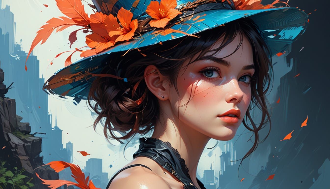 Baroque Woman in Digital Oil Painting