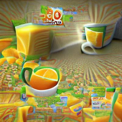 Apocalyptic Scene with Orange Juice in 8K