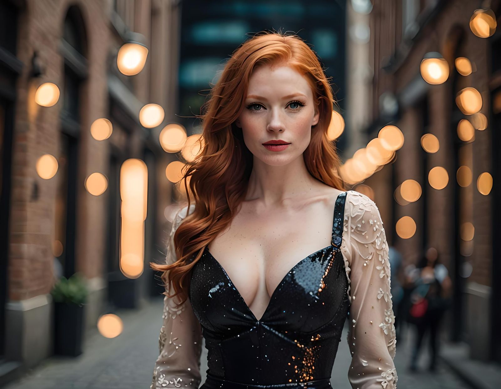 Redhead Beauty in Revealing Outfit: Professional Photography