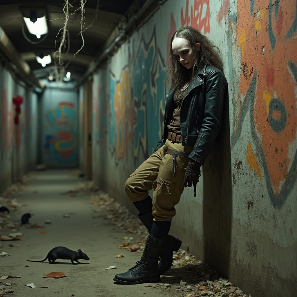 Nosferatu in Abandoned Subway: Hyperrealistic Digital Art