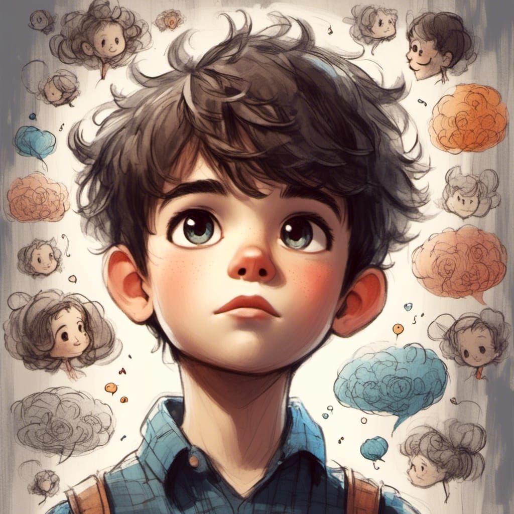 Boy's Sketch Ideas in Beauty Strokes Style