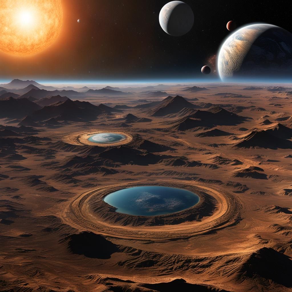 Moltengold Exoplanet From Orbit: A Space View