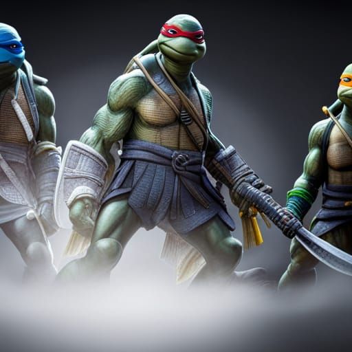 Hyperrealistic Ninja Turtles in Cinematic HDR