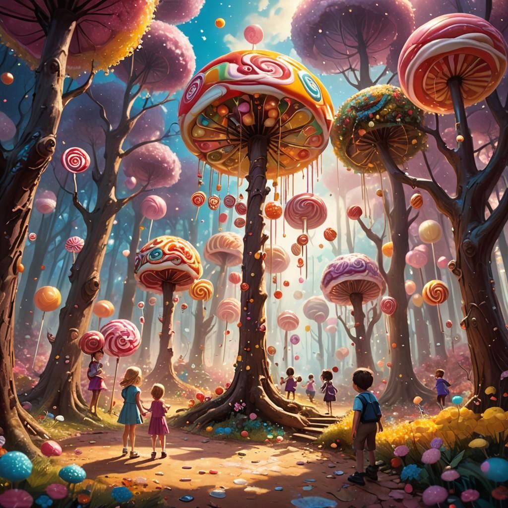 Magical Candy Forest: Children's Fantasy Art