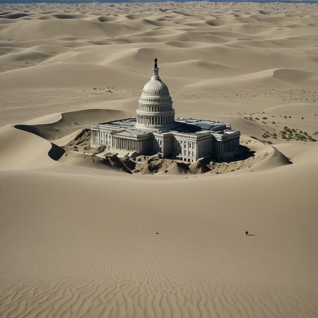 Desert Dunes Encroach Upon the U.S. Capitol