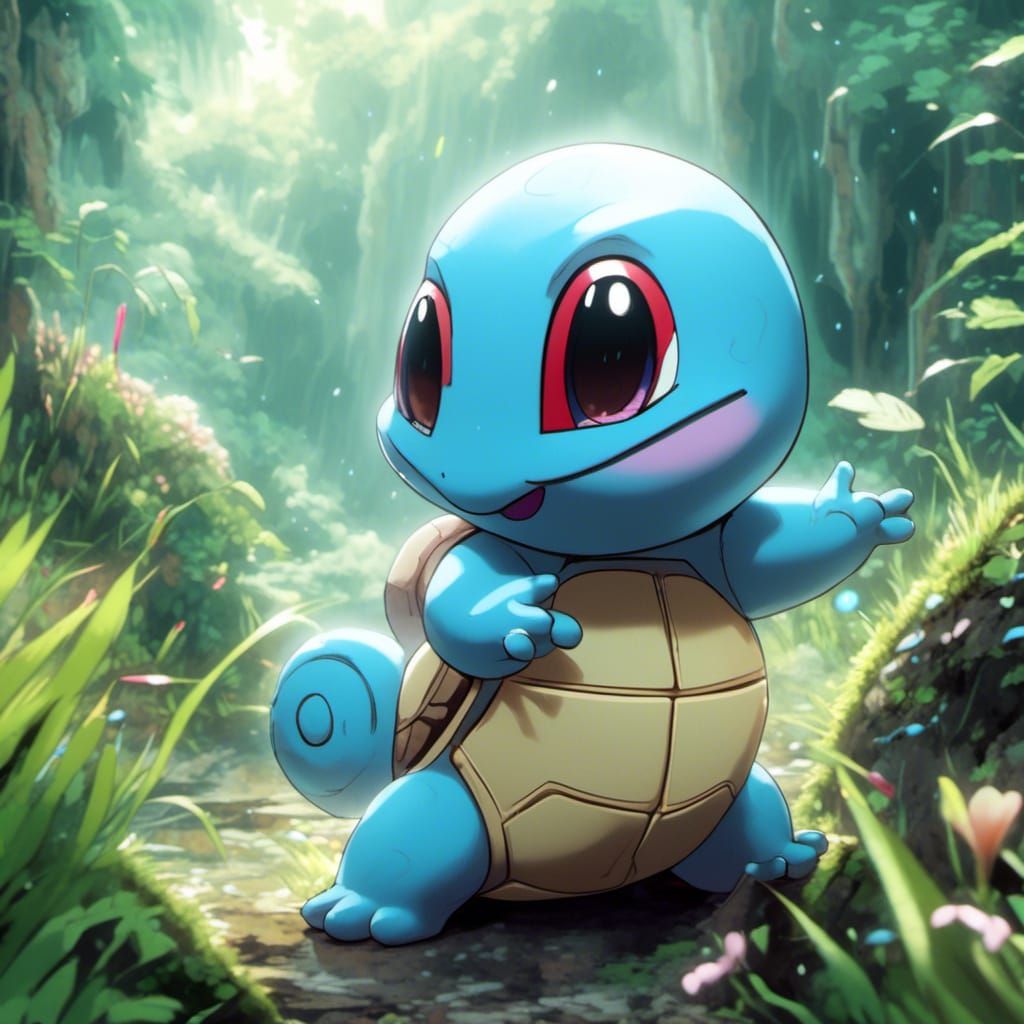 Hyperrealistic Squirtle in Cinematic Lighting