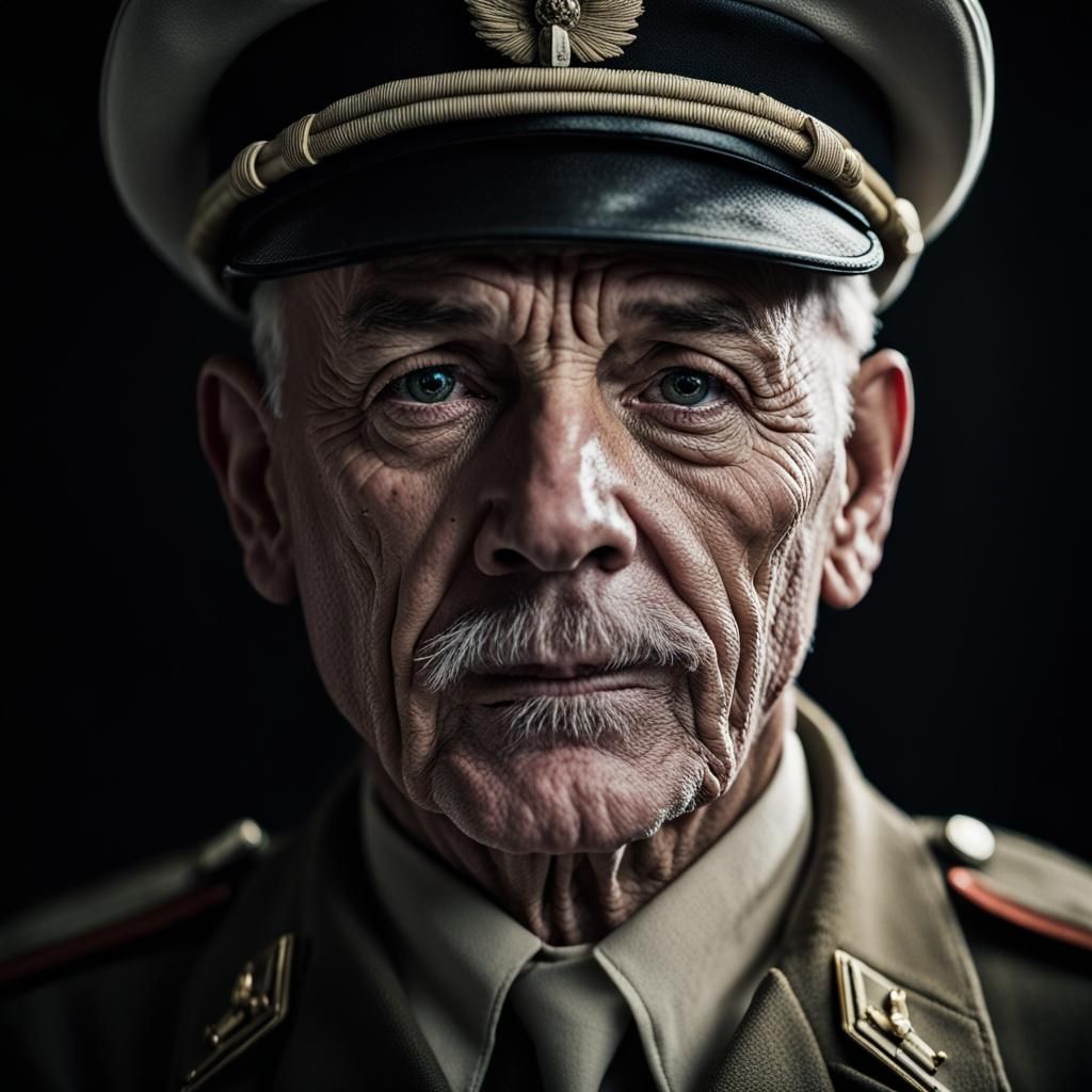 Military Veteran Portrait with Strong Lighting