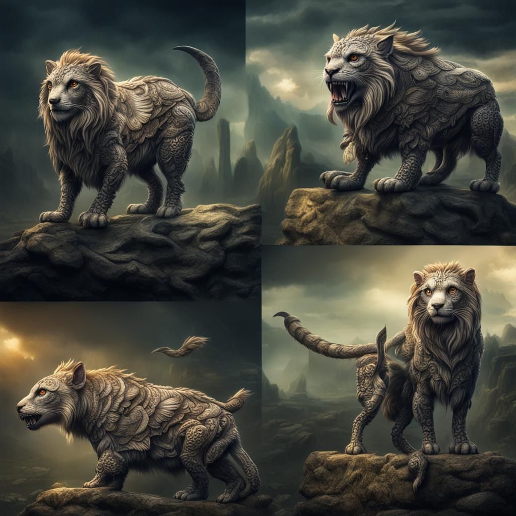 Mythical Hybrid Pet in Hyperrealistic Style
