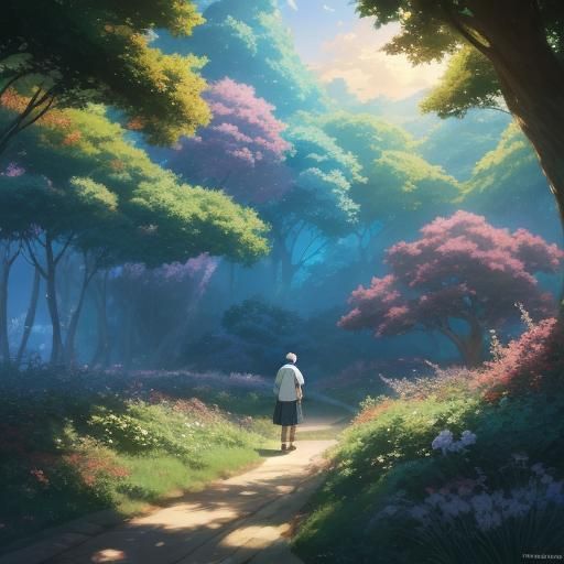Anime Key Visual Inspired by Studio Ghibli