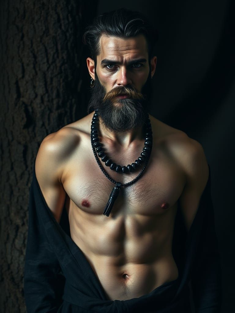 Dramatic Fashion Portrait in Rick Owens Style