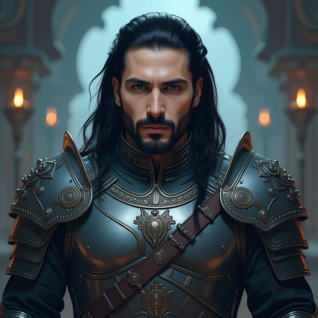 Arab Noble in Plate Mail Armor - Fantasy Concept Art