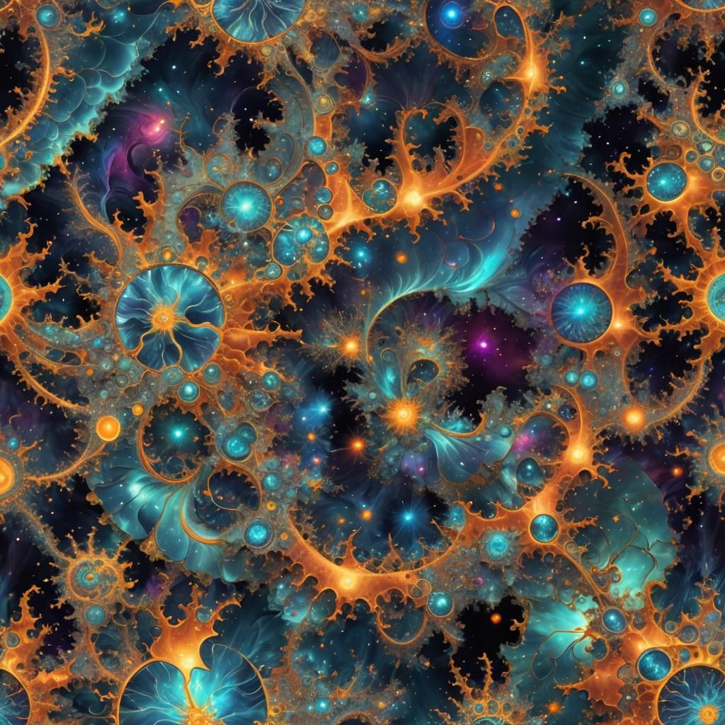 Holographic Mandelbrot Set Astral Illustration