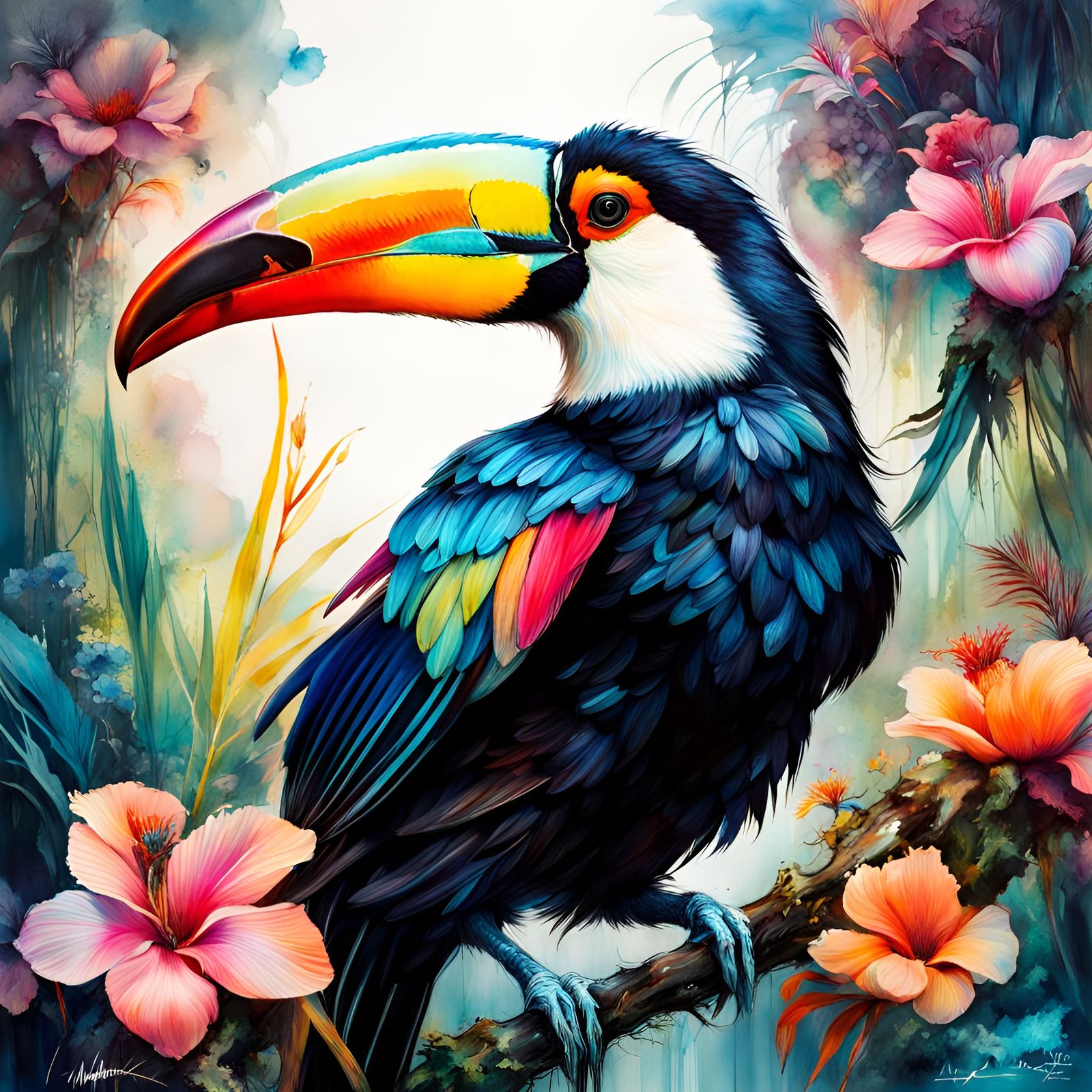Painting of a Toucan