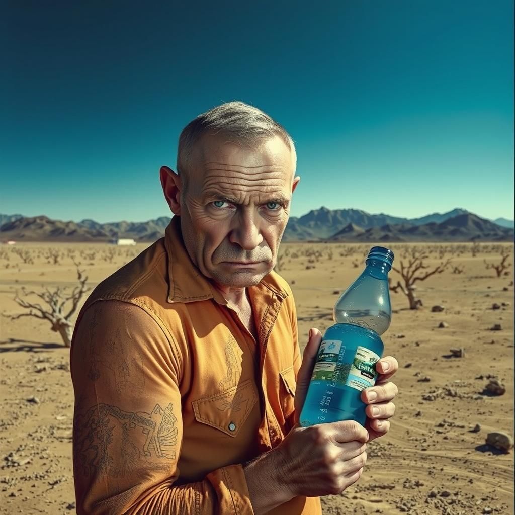 Desperate Man in Desert, Surreal Gritty Realism