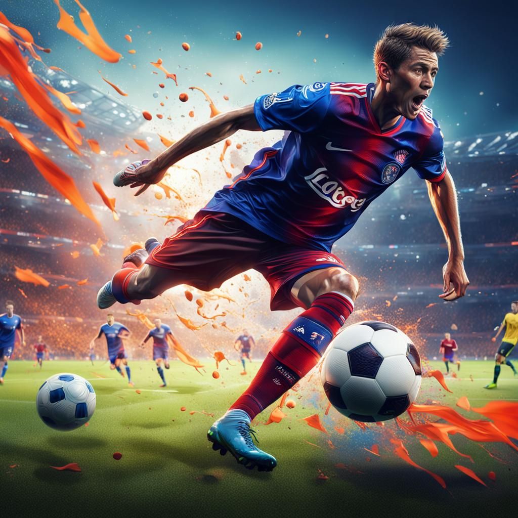 Soccer Player Scores with 'Sui' Celebration