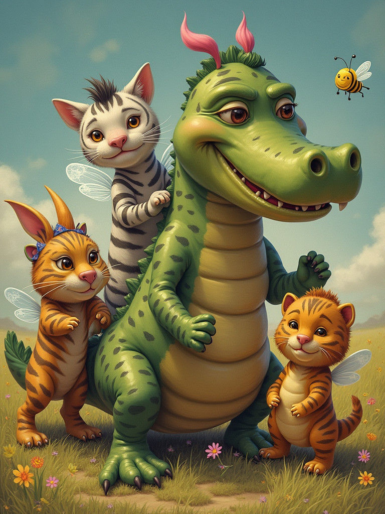 Playful Boogie Woogie Creatures Full of Joy