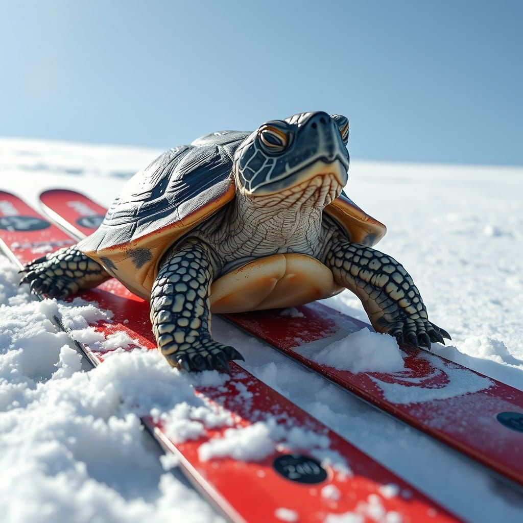 Resilient Turtle Conquers Fresh Powder