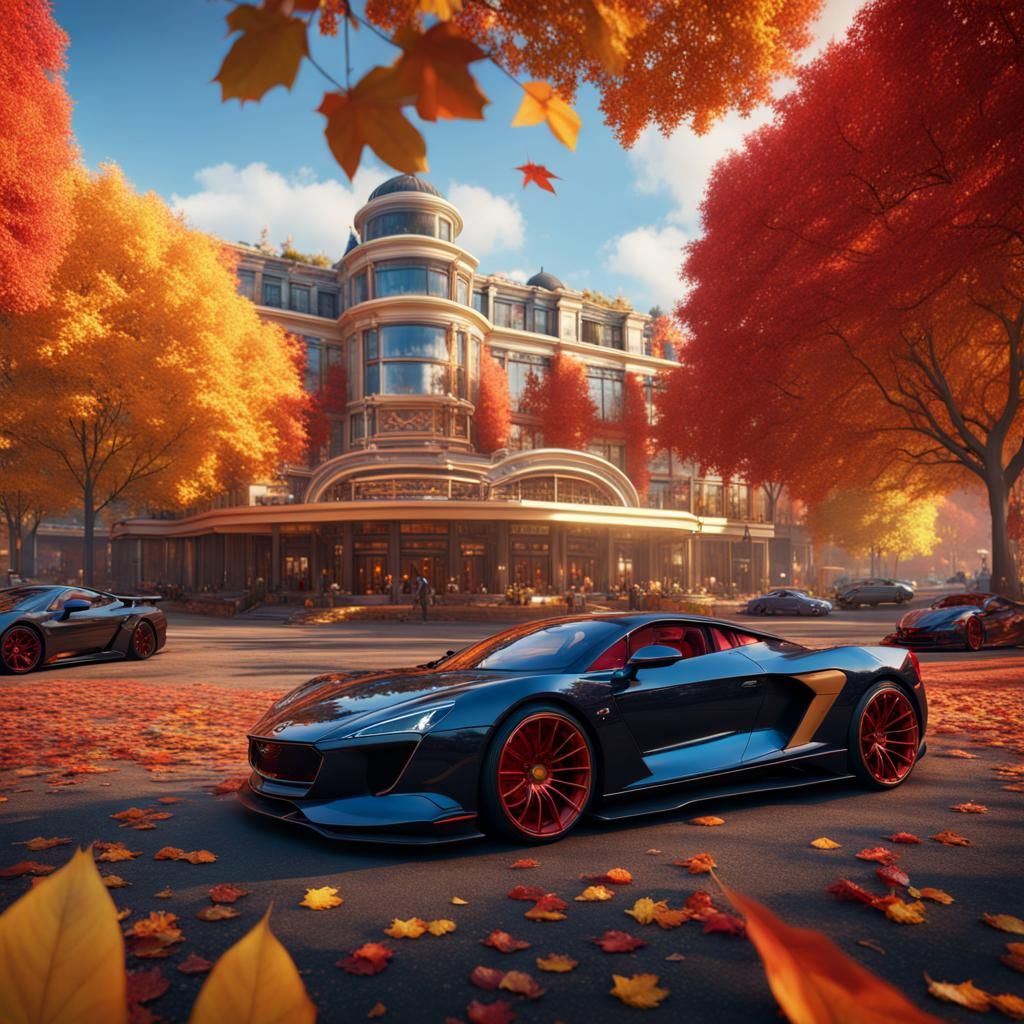 Monaco Royal Casino in Vivid Autumn, 8K