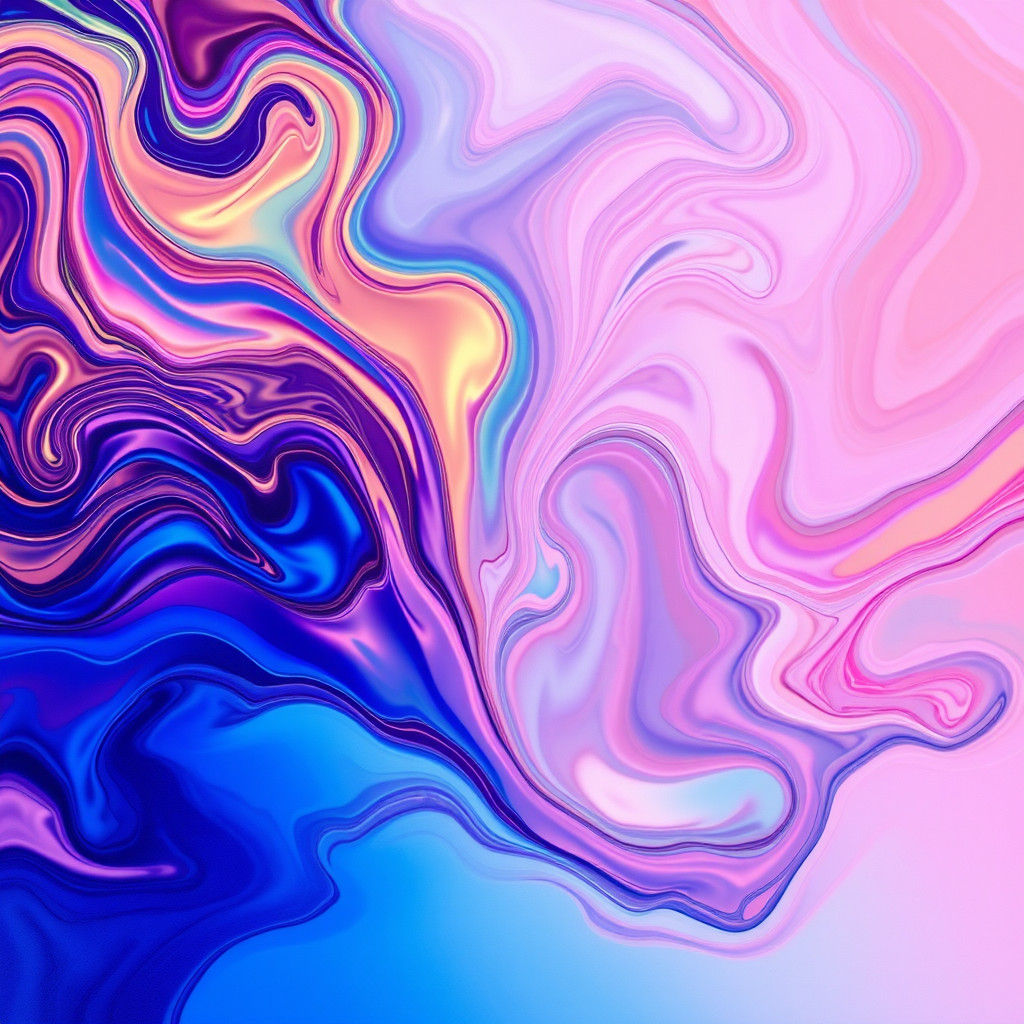 Swirling Liquids in Abstract Expressionist Style
