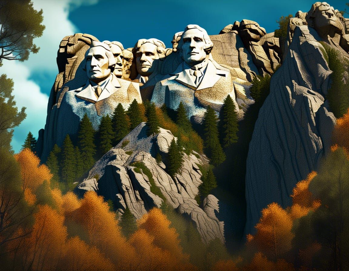 Post-Apocalyptic Mount Rushmore Concept Art