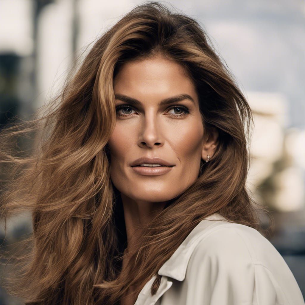 Candid Portrait of a Supermodel in Hyperrealism Style