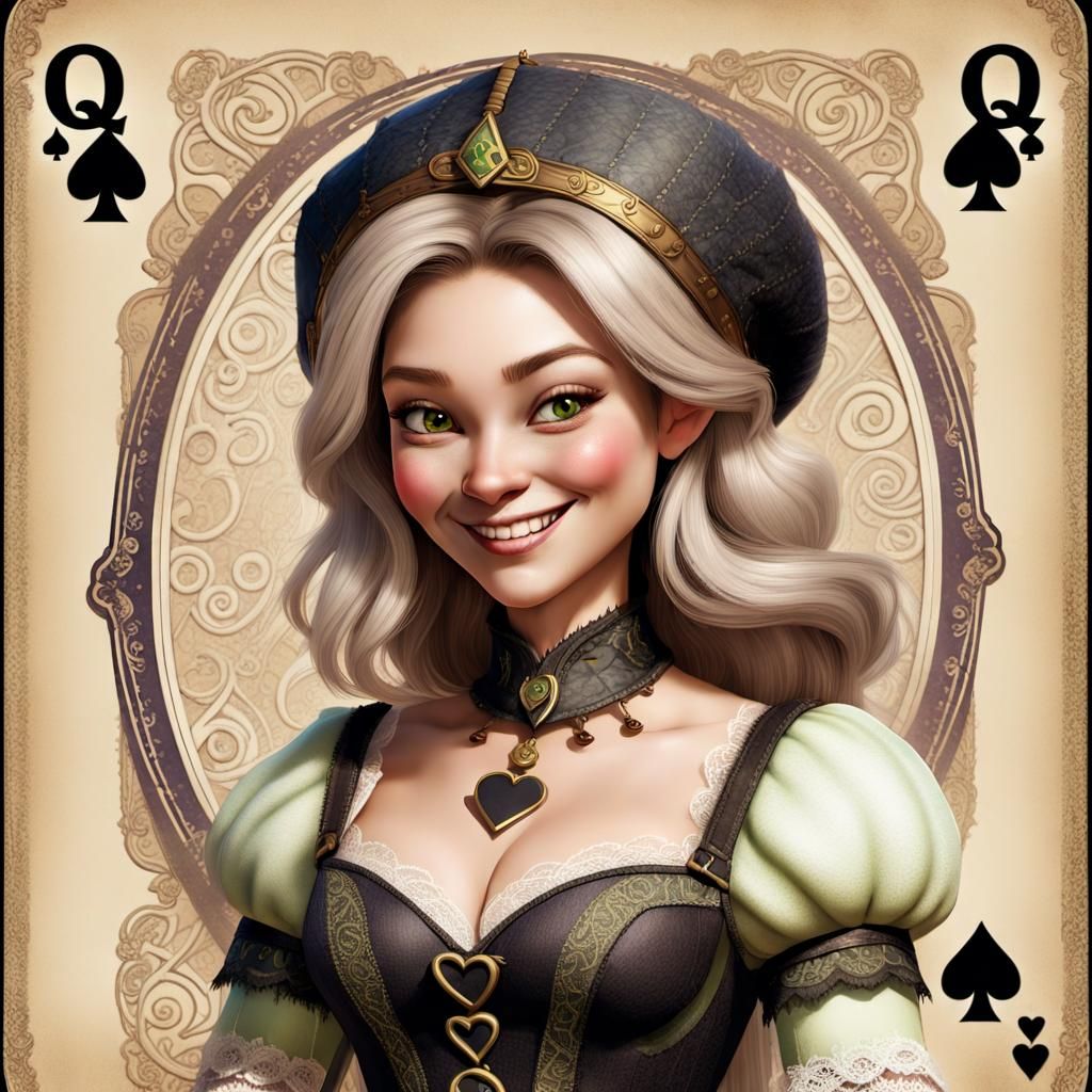 Fiona of Shrek as Playing Card Queen
