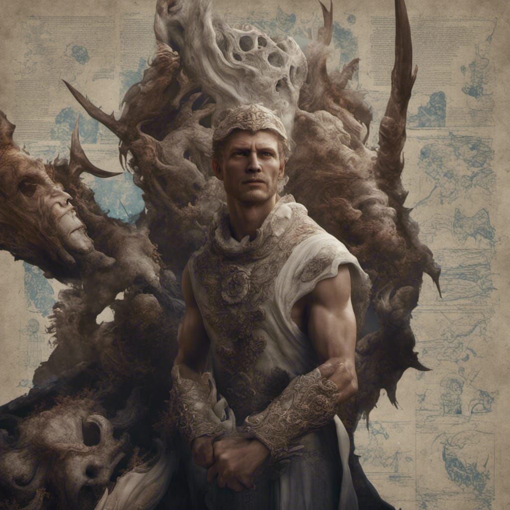 Sinister Blue Fire in Dark Fantasy Style