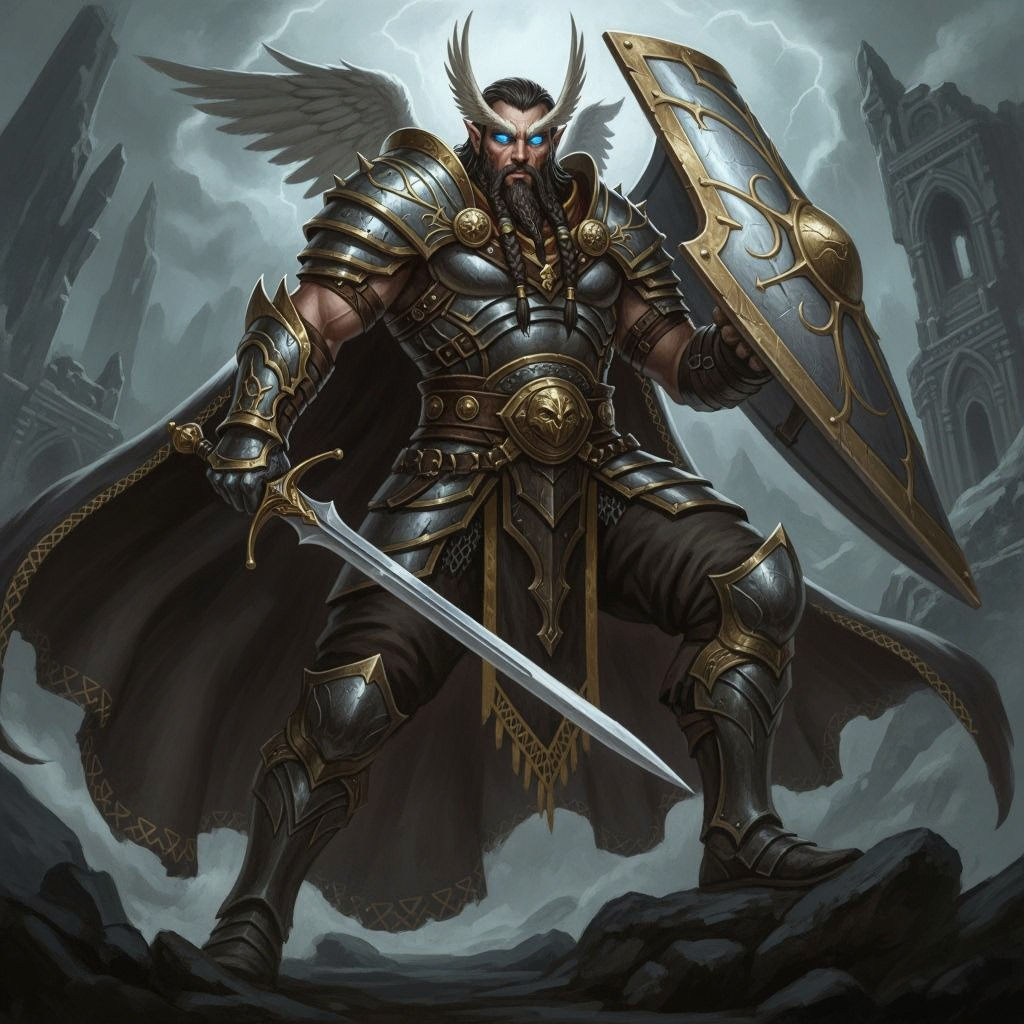 Celestial Aasimar Barbarian of Divine Strength