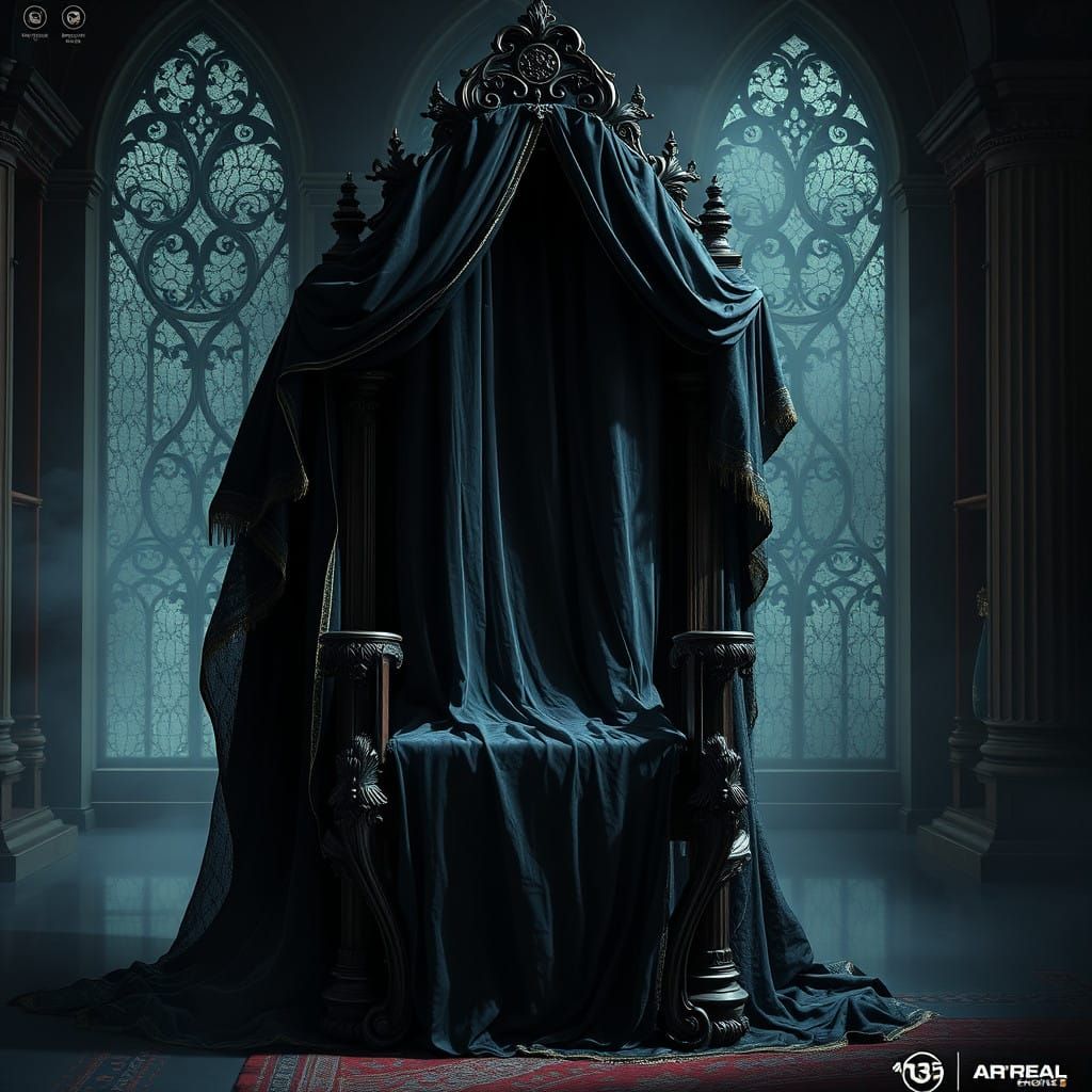 Gothic Throne Shrouded in Mystery