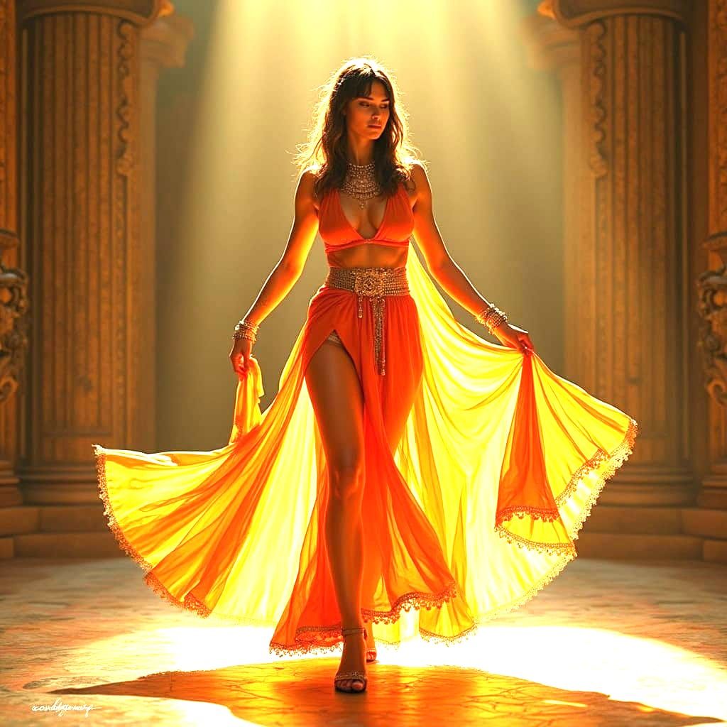 Cleopatra Dancing with a Veil