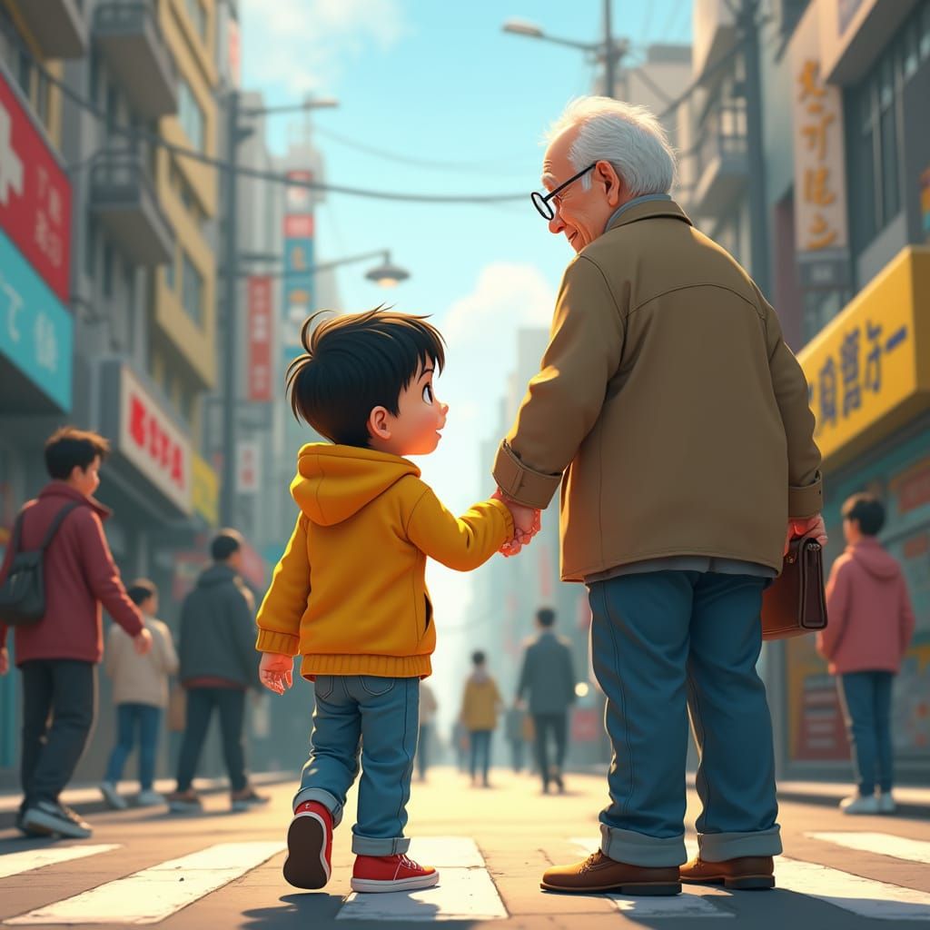 Child's Kindness: 3D Render of Helping Hand