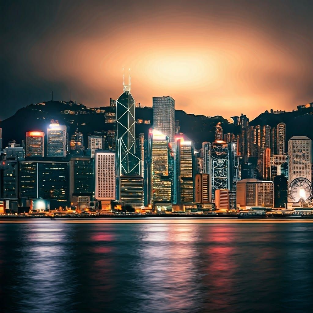 Night View of Hong Kong