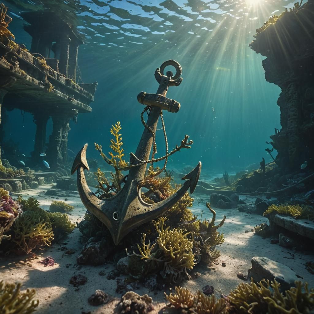 Mystical Seabed Anchor in Magical Realism