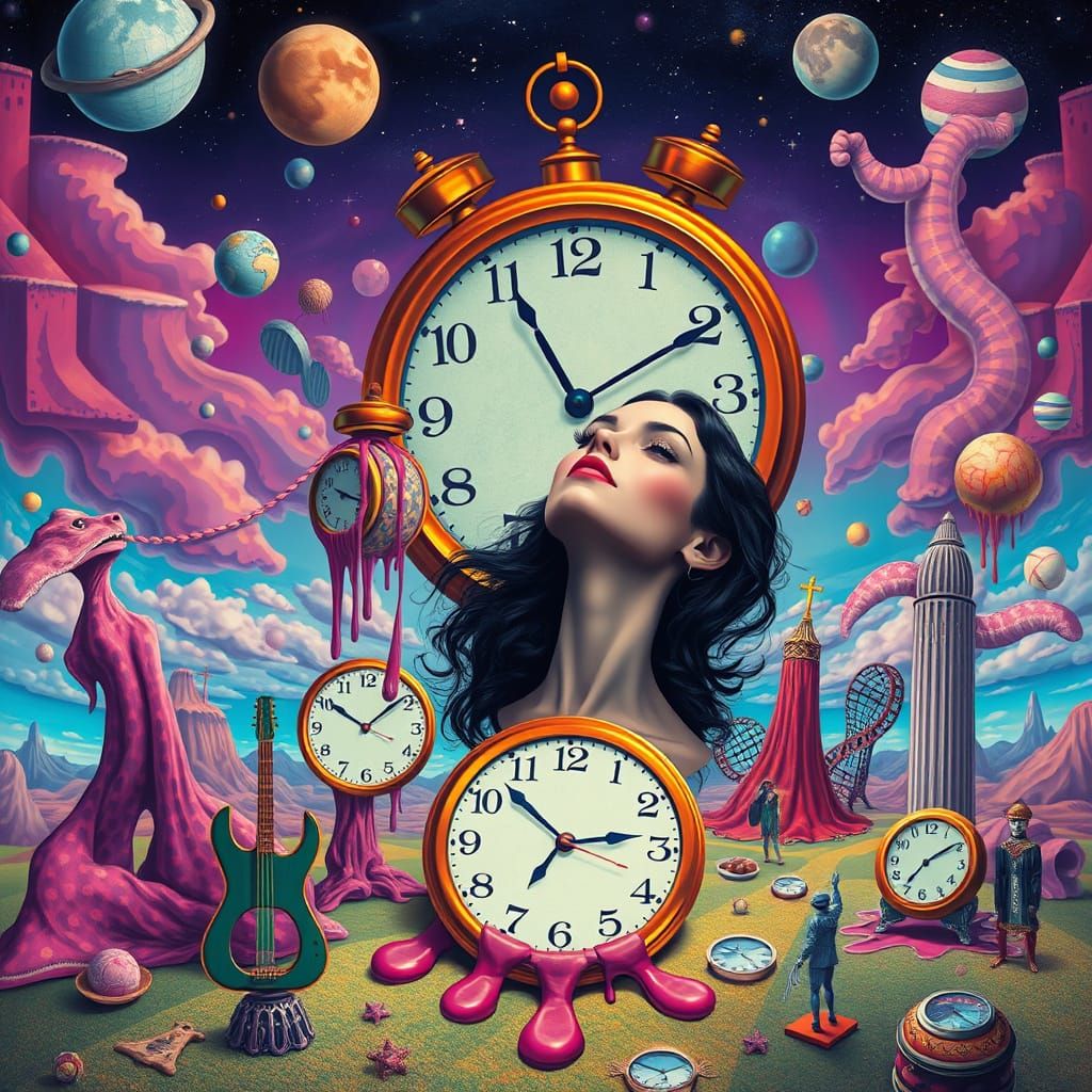 Surreal Woman in Ethereal Landscape