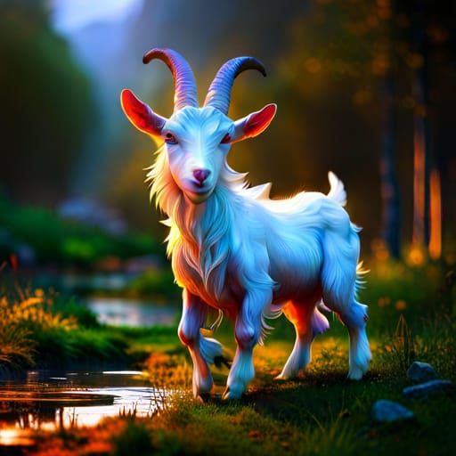 A Goat in the Woods
