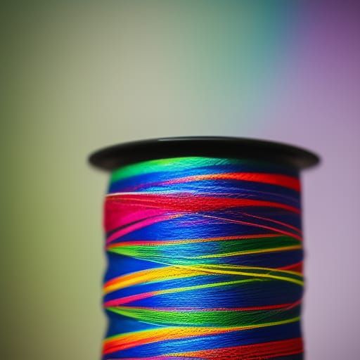 Spool of Multicolored Thread in Professional Photography