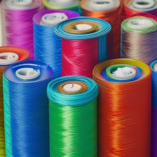 Vibrant Multicolored Thread Spool: Professional Photography