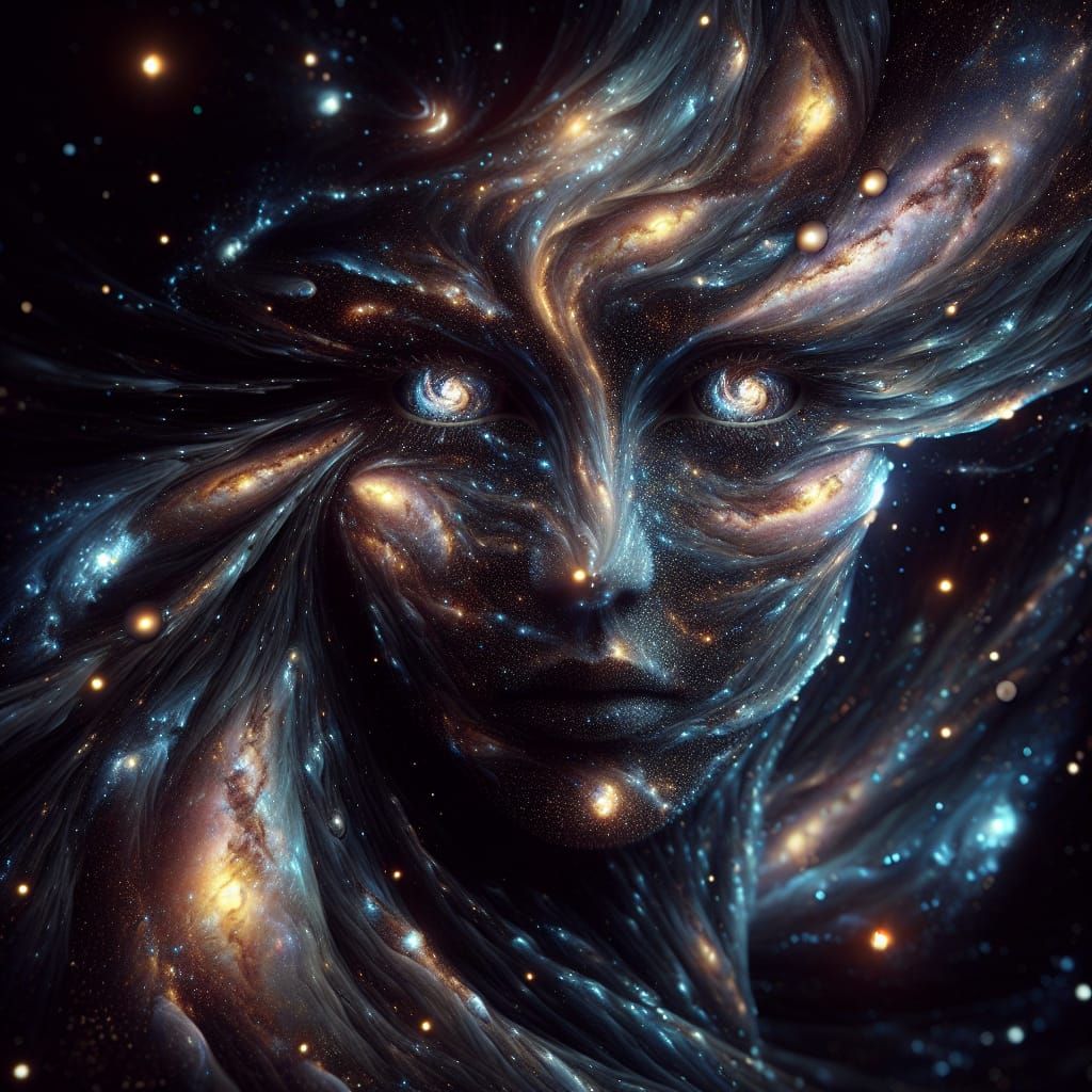 Celestial Woman: A Space-Themed Surrealist Masterpiece