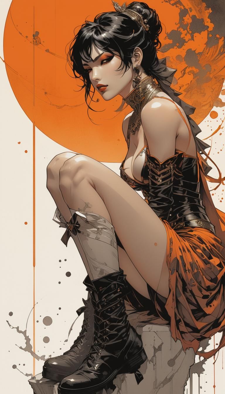 Salome Manga Illustration in Pen and Ink