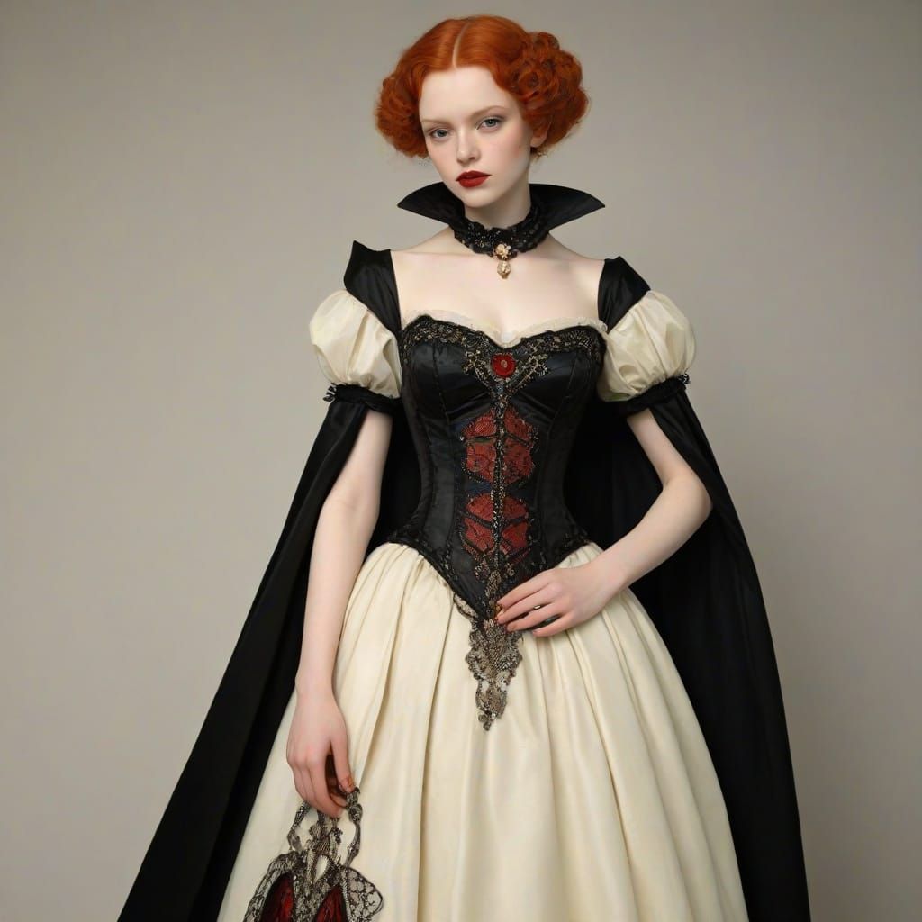 Beautiful Vampire in Glass Dress by Konstantin Somov and Ego...