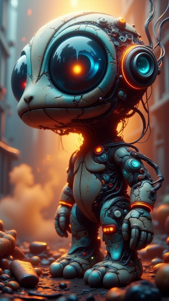 Cyborg Giant Puppet in Post-Apocalyptic Southeast Asia