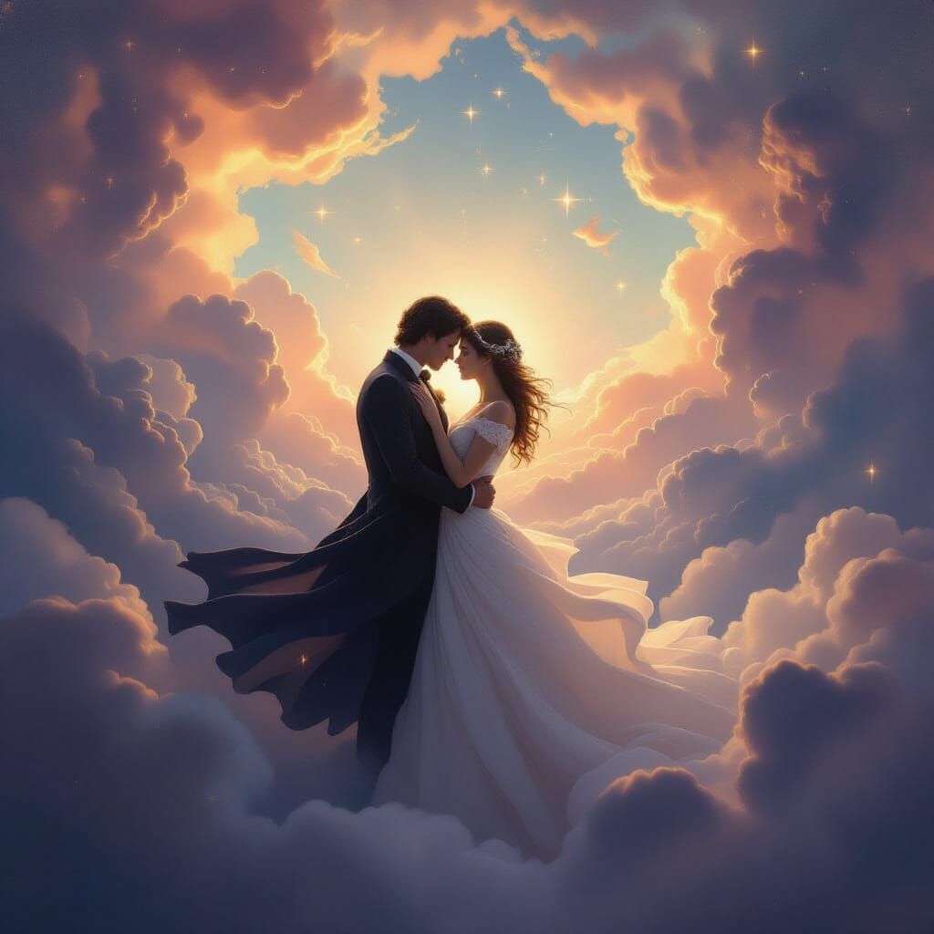 Celestial Marriage in Vast Skies